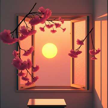 夕焼けと卒業のベル