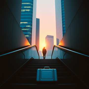 歩きタバコのサラリーマン