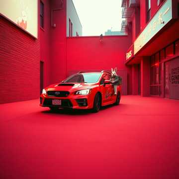 Красный Субару