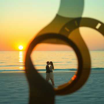 あわじしまの夕日