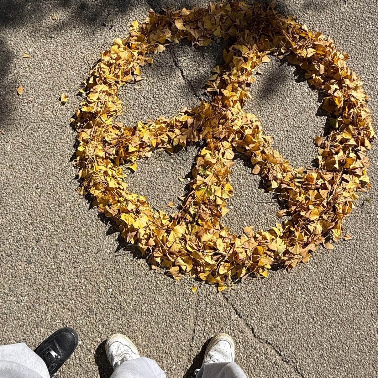 ふたりのピースマーク