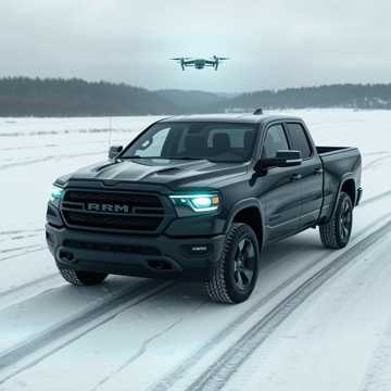 Пікап серед лютої зими