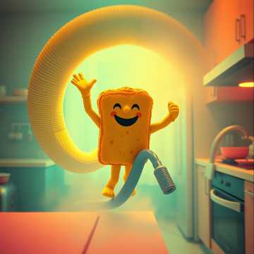 掃除機で吸われたカレーパンマン