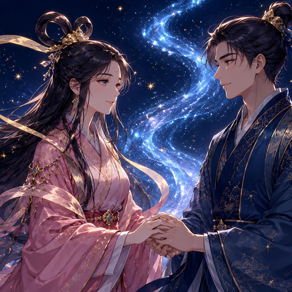 天の川織姫と彦星