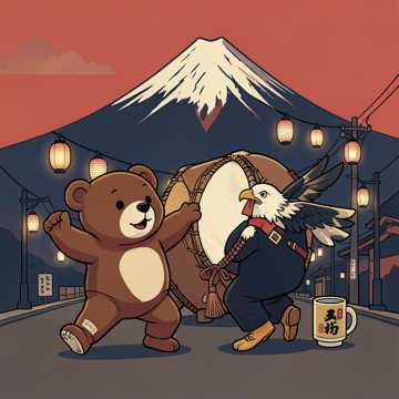 ハチクマ音頭　太鼓　AB1