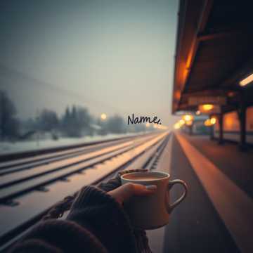 白い駅のホームで