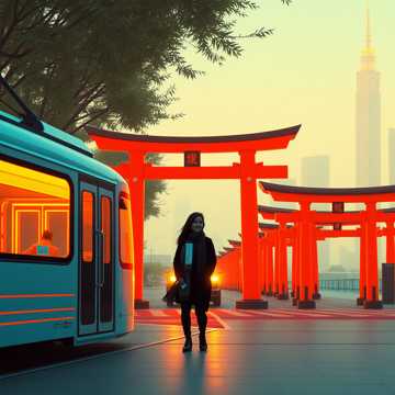 阪神電車で南京町へ