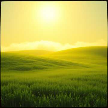 Яркость солнца в лугах