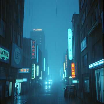 雨の夜のギラギラ