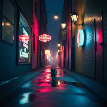 雪が降ってきやがったニャー