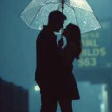 雨のシルエット